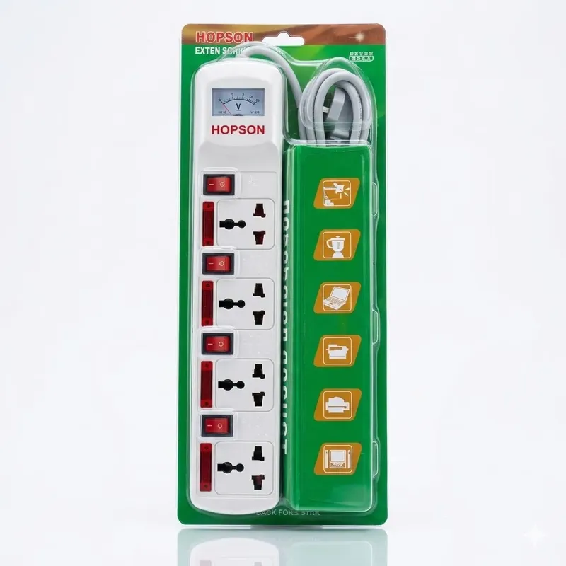 Hopson 4-Socket Power Strip Extension, 10A 2000W