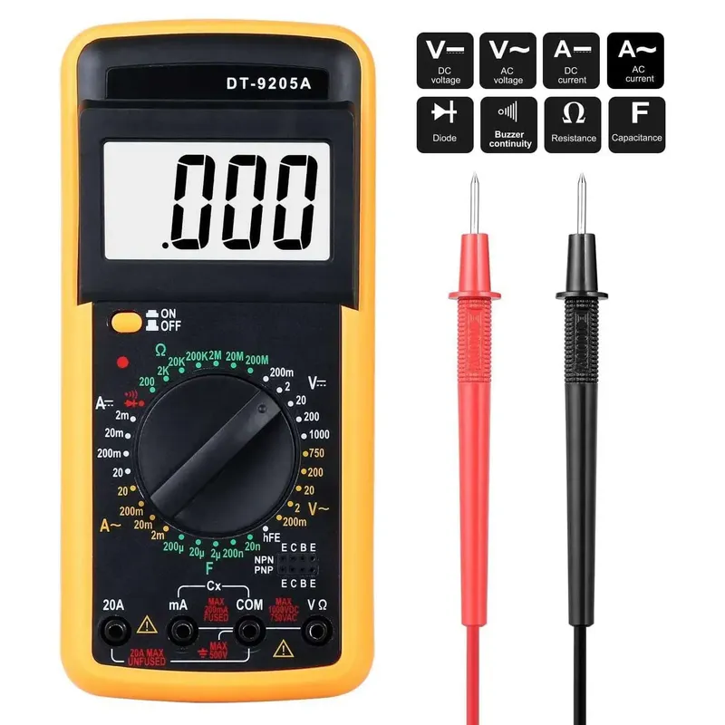 DT-9205A Digital Multimeter with ON/OFF Switch