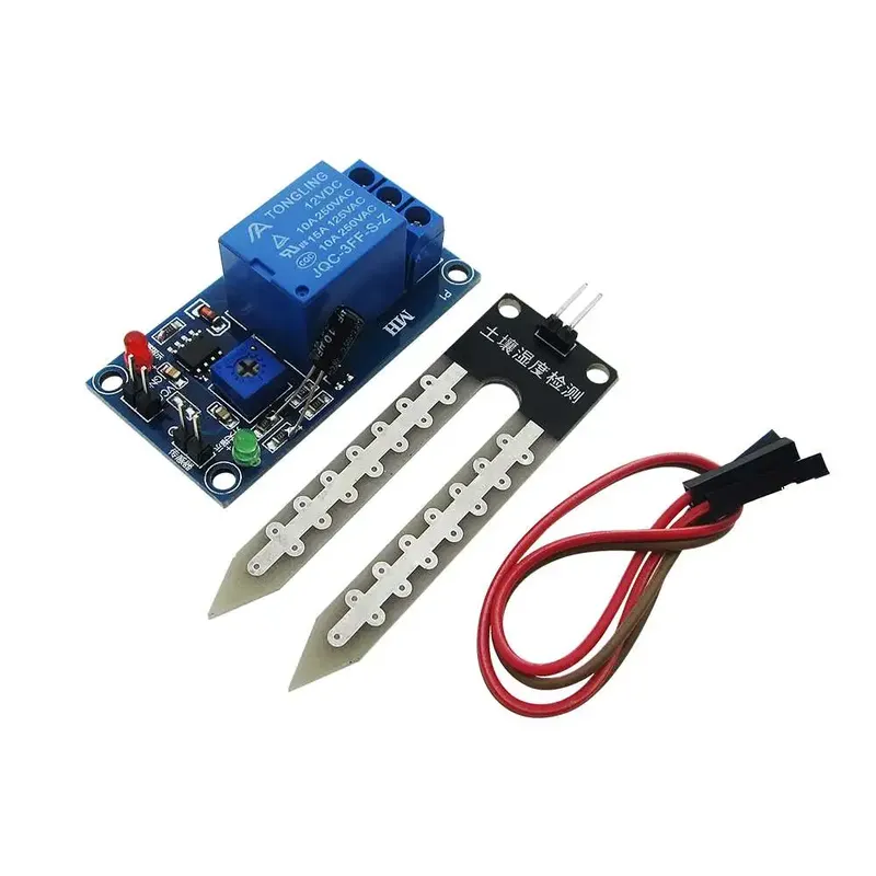 Soil Moisture Sensor Module with 12V Relay Control and Threshold Pot