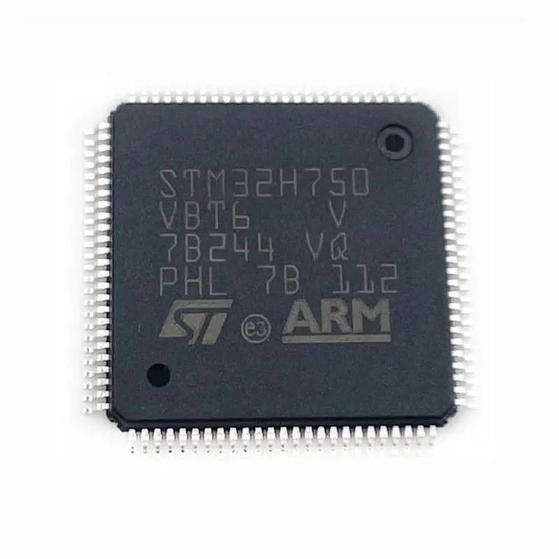 متحكم STM32H750VBT6 بنواة ARM Cortex-M7 بتردد 480 ميجاهرتز وغلاف LQFP-100