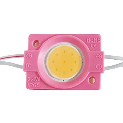Pink COB LED Module 2.4W DC12V IP65 Waterproof