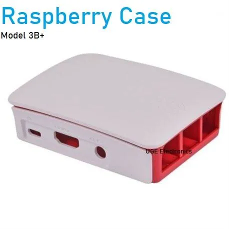 علبة بيضاء وحمراء لـ Raspberry Pi 3 Model B بتركيب بدون مسامير
