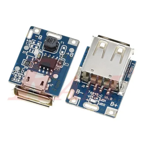 T6845-C Power Bank Module, 5V 1A Boost and Li-ion Charger