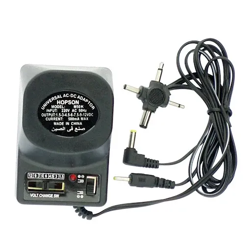 HOPSON Multi-Voltage Universal AC/DC Power Adapter (3-12 V)