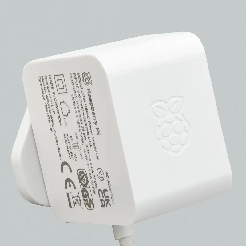 Raspberry Pi 5 27W USB-C Official Power Supply