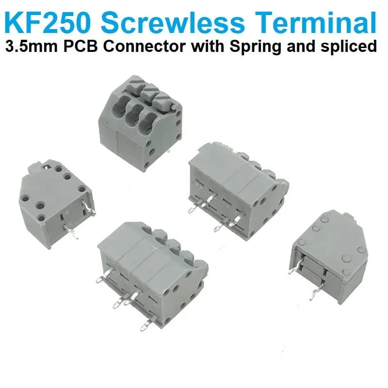 KF250-3.5-2P 2-Pin Screwless Spring Terminal Block 3.5mm Pitch