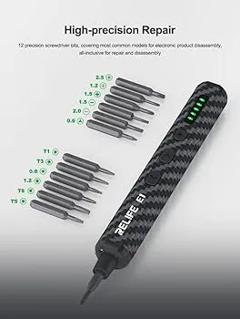 Relife E1 Electric Precision Screwdriver, 5-Speed, USB-C