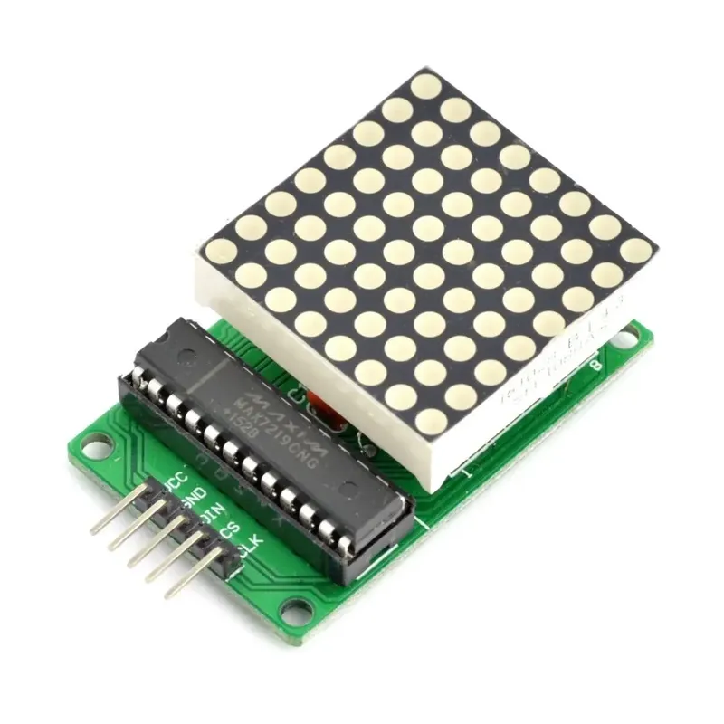 MAX7219 8x8 LED Dot Matrix Display Module (Red, Cascadable)