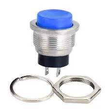 16mm Round Blue Momentary Push Button Switch, 2-Pin, Normally Open