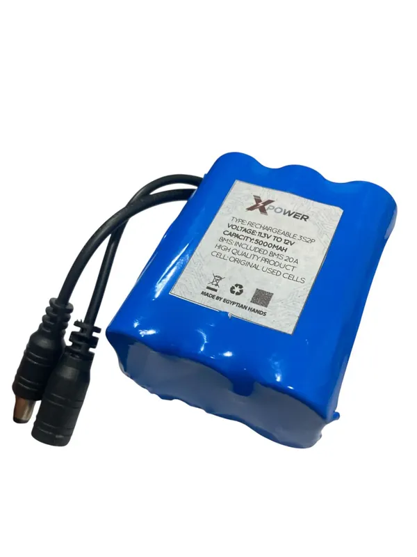 X-Power 12V 5000mAh Li-ion Battery Pack 3S2P with 20A BMS