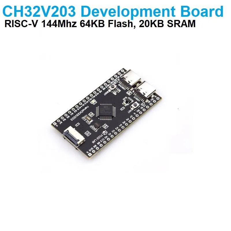 nanoCH32V203 Development Board (CH32V203C8T6) with Dual USB-C
