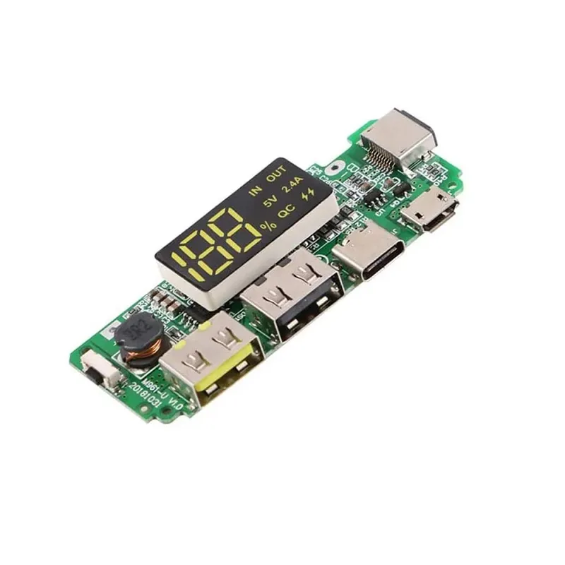 18650 Lithium Power Bank Module 5V 2.4A with Digital Display