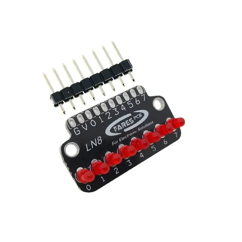 وحدة عرض LED حمراء من 8 بت بمداخل Active LOW موديل LN8