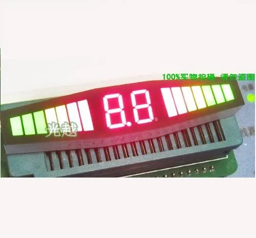 LED Bar Array with Two-Digit 7-Segment Display 0.36 inch