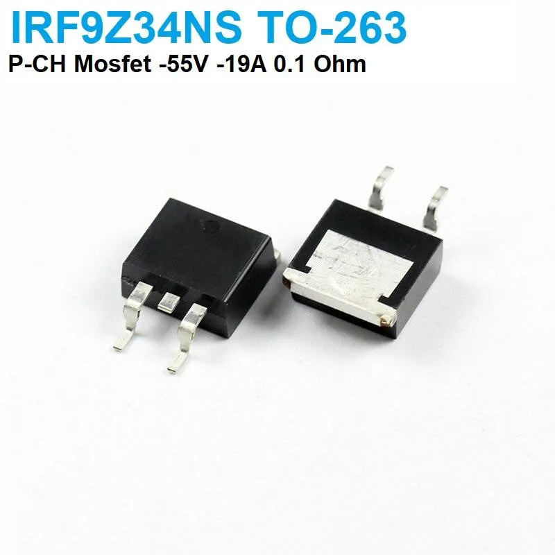 IRF9Z34NS SMD Power MOSFET P-Channel 55V 18A TO-263