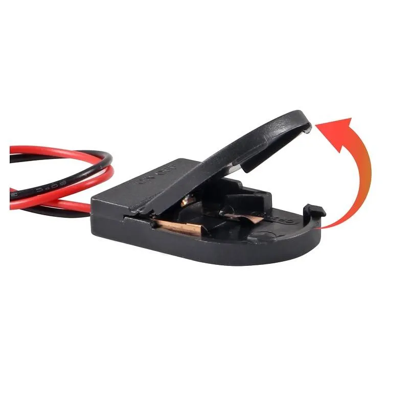 CR2032 3V Coin Cell Battery Holder with ON/OFF Switch and Wires