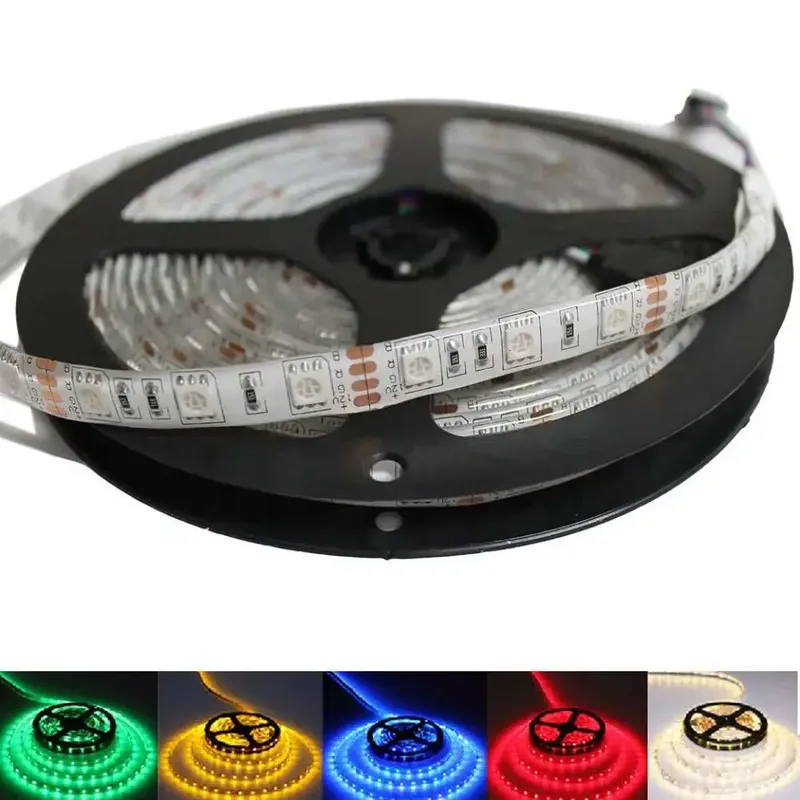 شريط LED RGB ‏5050 طول 5 متر 12 فولت IP65 مقاوم للماء