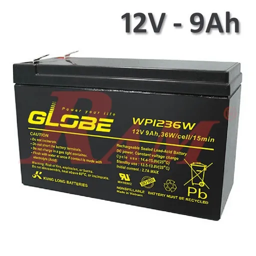 GLOBE 12V 9Ah Sealed Lead Acid Battery
