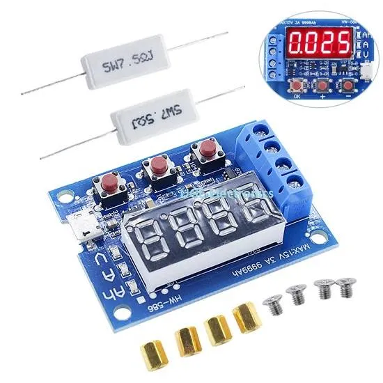 HW-586 Li-ion Battery Capacity Meter & Discharge Tester 1.2-12V