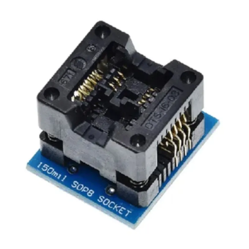 DIP to SOP-8 (150 mil) Adapter with Clamshell Test Socket