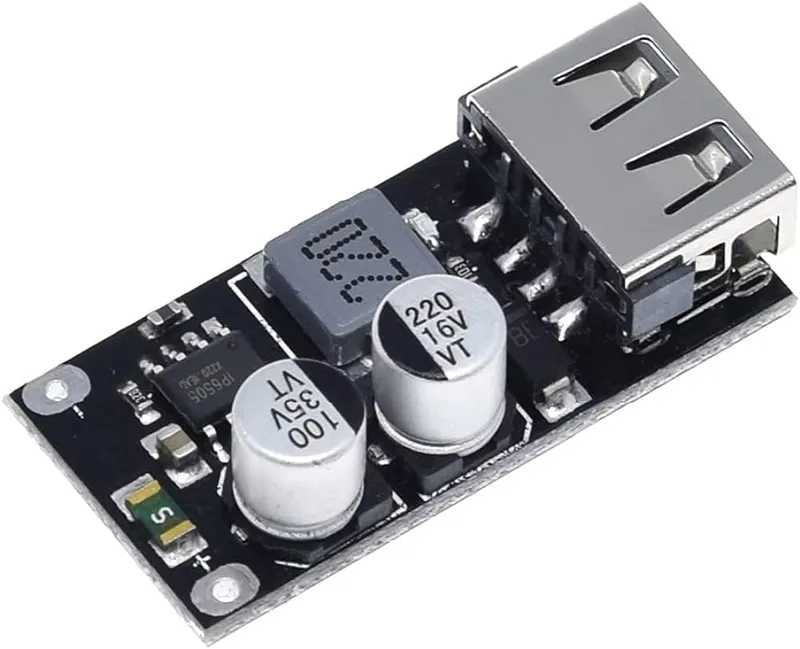 وحدة شحن سريع USB QC3.0/QC2.0 بقناة واحدة ومحول خفض DC-DC من 6 إلى 32 فولت