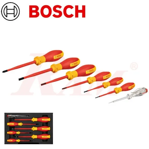 BOSCH VDE Insulated Screwdriver Set SL/PH 7 pcs, 1000V