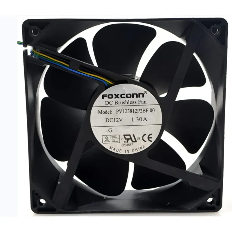 مروحة تبريد DC من Foxconn PV123812P2BF بجهد 12 فولت 120x120x38 مم