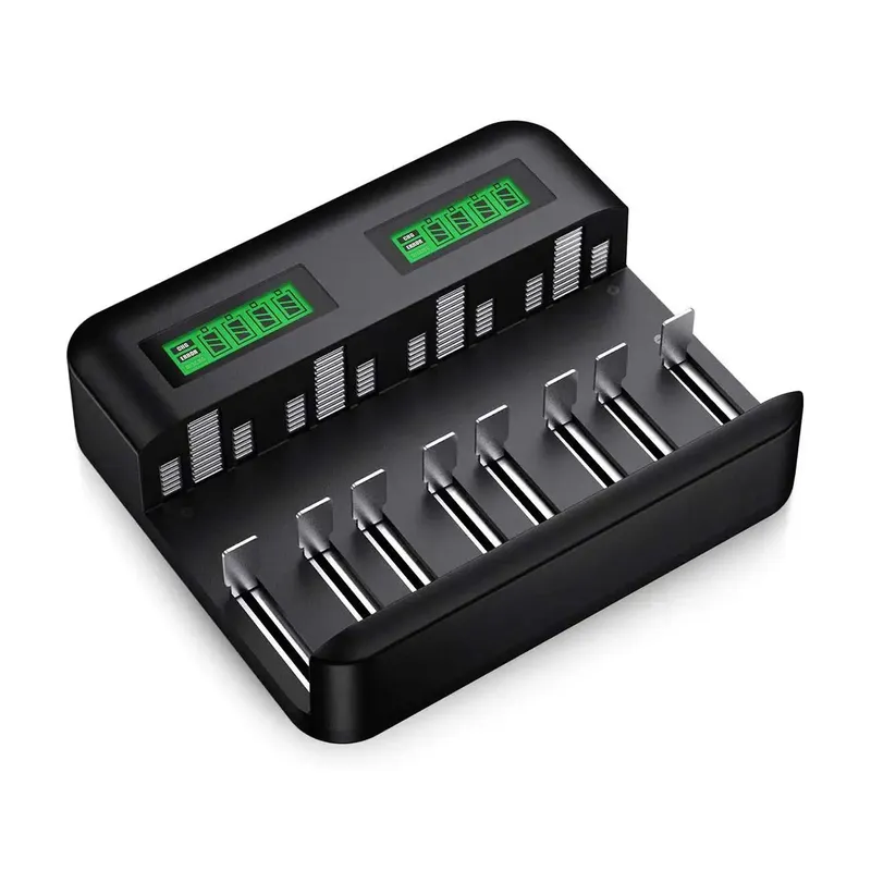 BESTON C9008 LCD Universal Battery Charger for AA AAA C D with USB 5V 2A