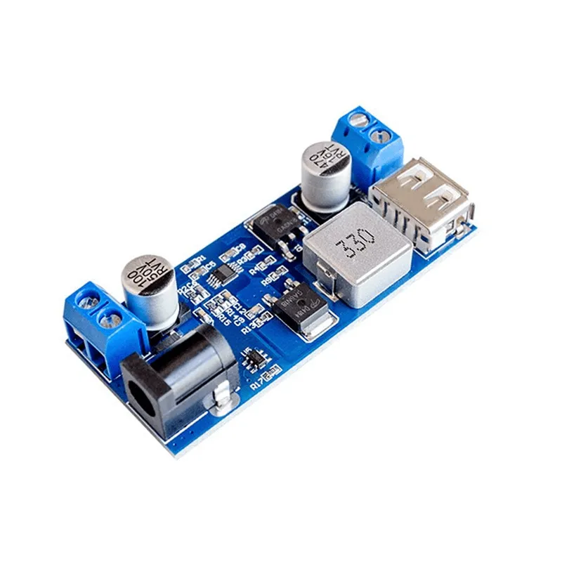 محول خفض DC-DC من نوع XY-3606 من 9–36 فولت إلى 5.2 فولت بتيار 5 أمبير