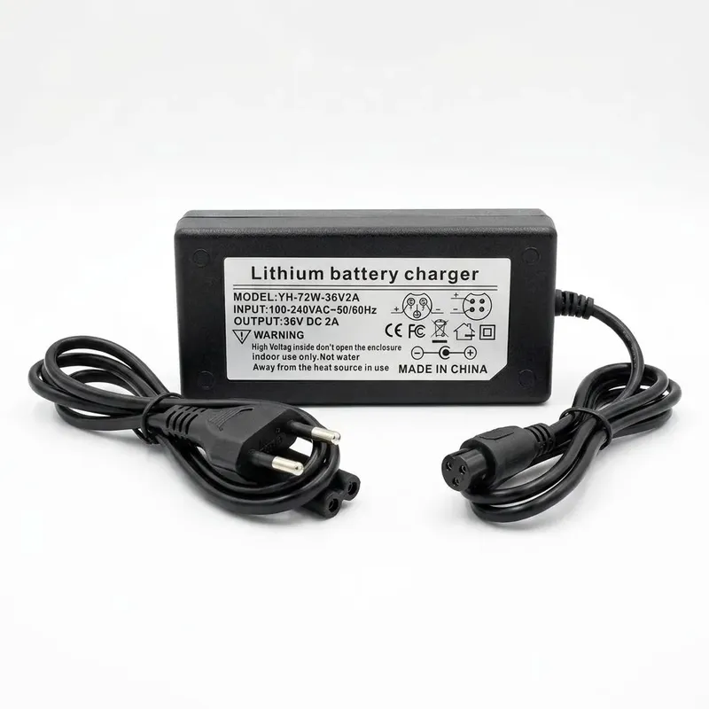 Lithium-ion Battery Charger 36V 2A 72W with GX16 3-Pin Connector