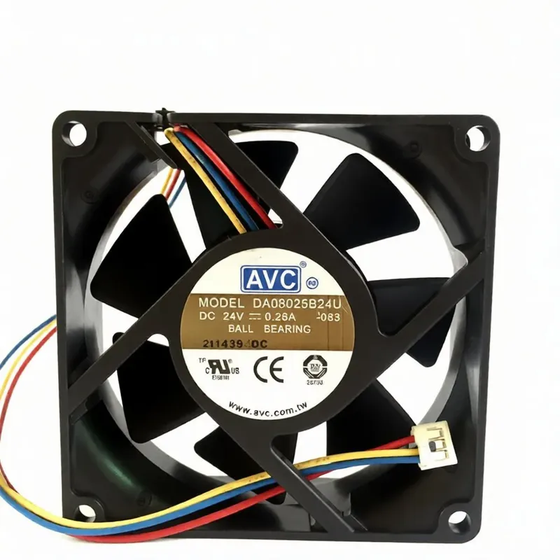 مروحة تبريد تيار مستمر ‏AVC ‏DA08025B24U ‏24V ‏0.26A (مستعملة بحالة شبه جديدة)
