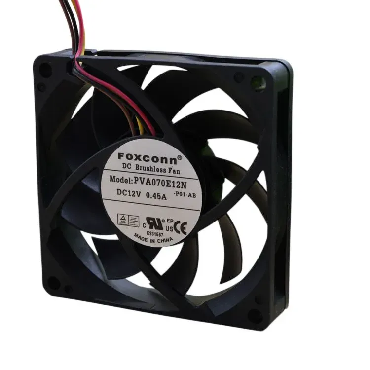FOXCONN PVA070E12N 12V DC Fan 70x70x15.5mm (Used Like New)