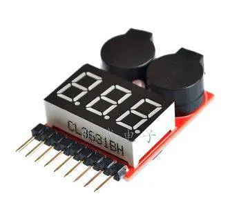 Lithium Battery Level Alarm Buzzer 1S-8S Voltage Display