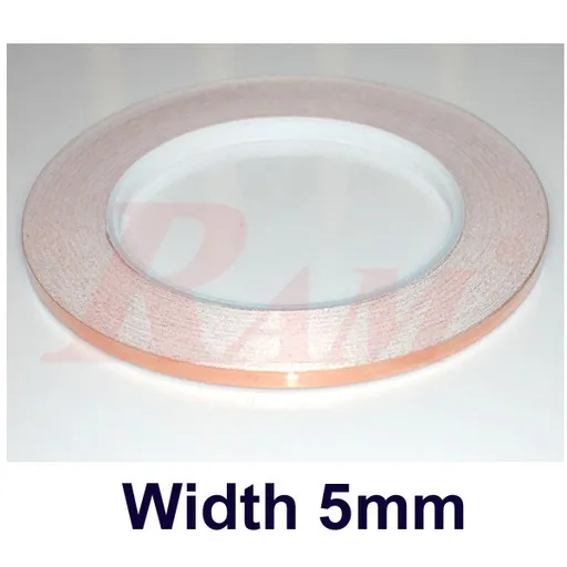 Copper Foil Conductive Adhesive Tape, 5 mm Width