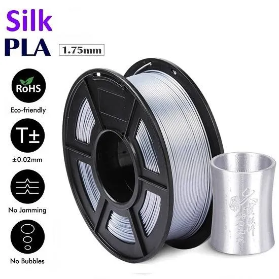UGE PLA Plus Silk Filament 1.75mm Silver 1kg