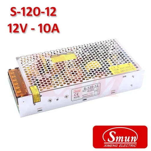 مزود طاقة صناعي Smun S-120-12 خرج +12 فولت / 10 أمبير