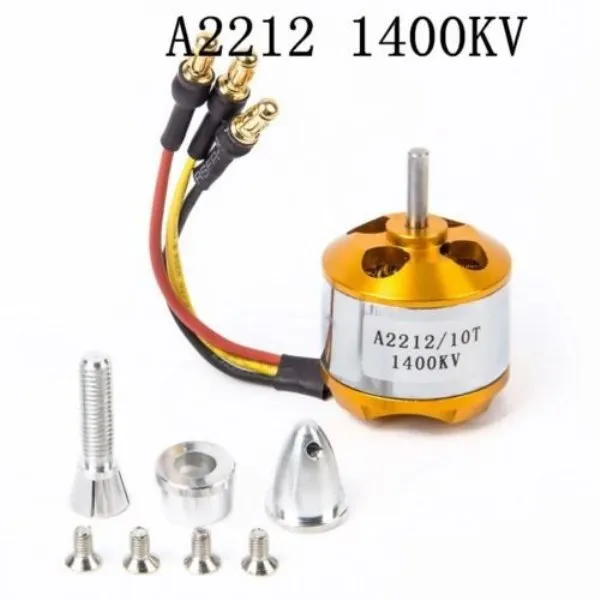 A2212/10T 1400KV Brushless Motor for Drone, Soldered Connector