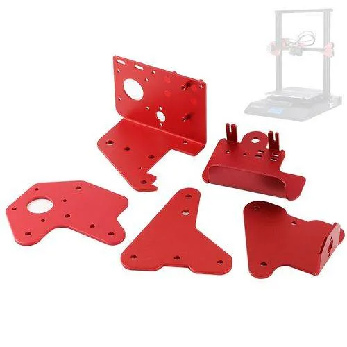 Creality CR-10S PRO Extruder and X/Z Axis Aluminium Plate Set (Red)