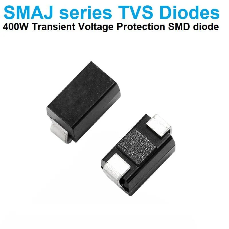 ثنائي حماية TVS طراز SMAJ8.0A بقدرة 400 وات، عبوة SMA