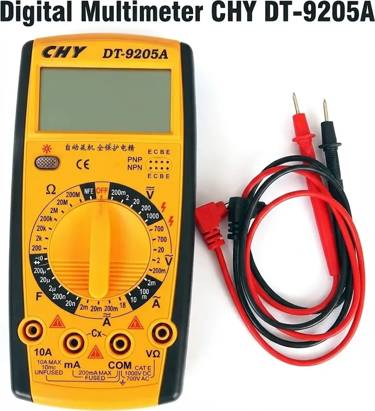 ملتيميتر رقمي CHY DT-9205A بشاشة 1999 خانة وقياس السعة
