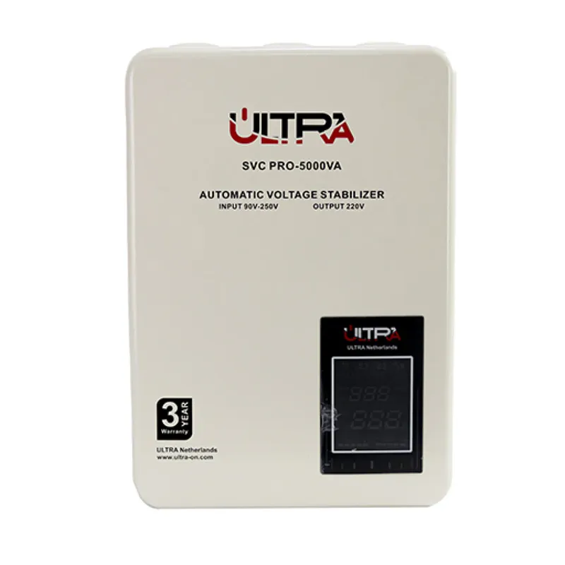 مثبِّت جهد تلقائي أحادي الطور SVC-5000 ULTRA بقدرة 5 كيلوفولت أمبير