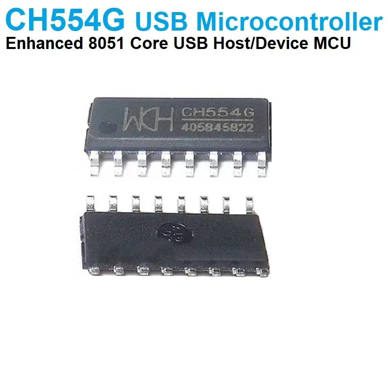 CH554G USB Microcontroller, 16KB ROM, 1.25KB XRAM