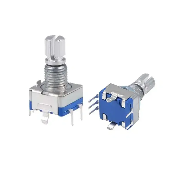 EC11 Rotary Encoder with Push Button, 5-Pin, 15 mm Shaft