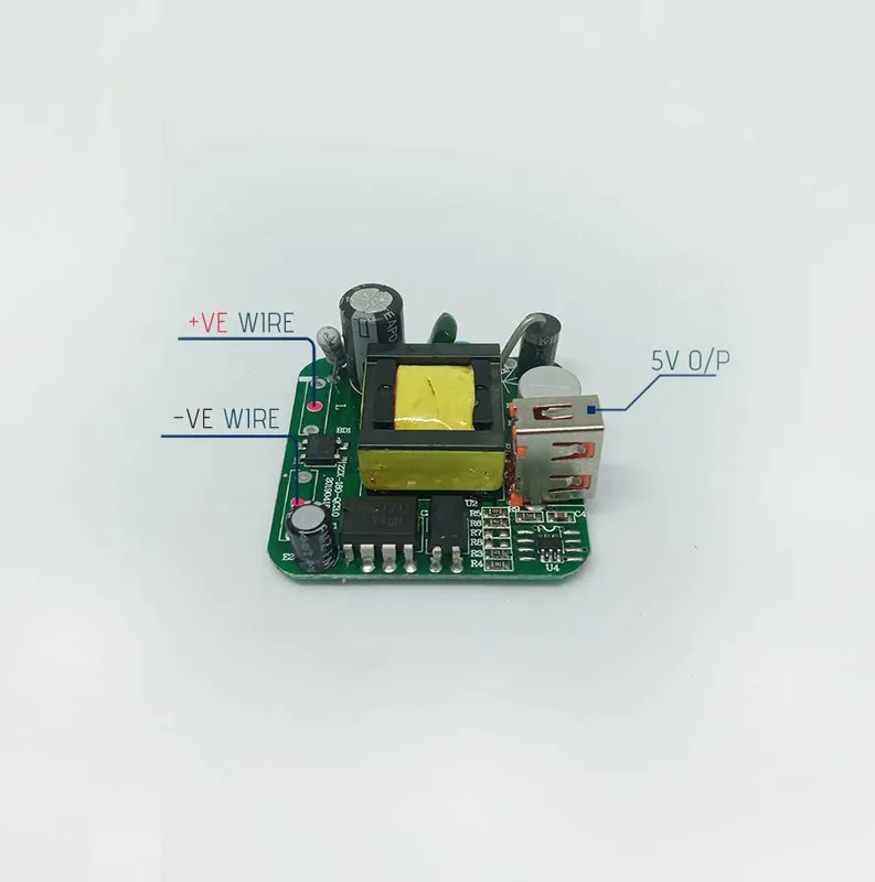 AC-DC 220V to 5V 3.1A USB Charger Module with Input Fuse