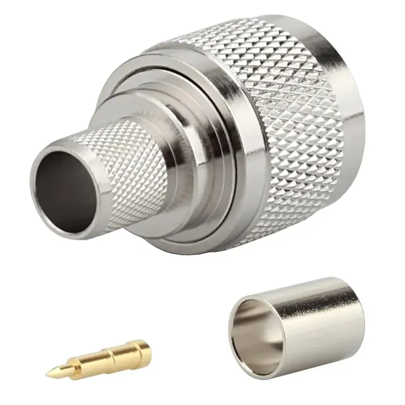 N-JT-7 N-Type Straight Male Plug Cable Mount Connector 50 Ohm