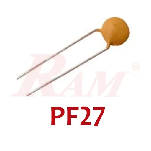 مكثف سيراميكي PF27 بسعة 27 بيكوفاراد وجهد 25 فولت