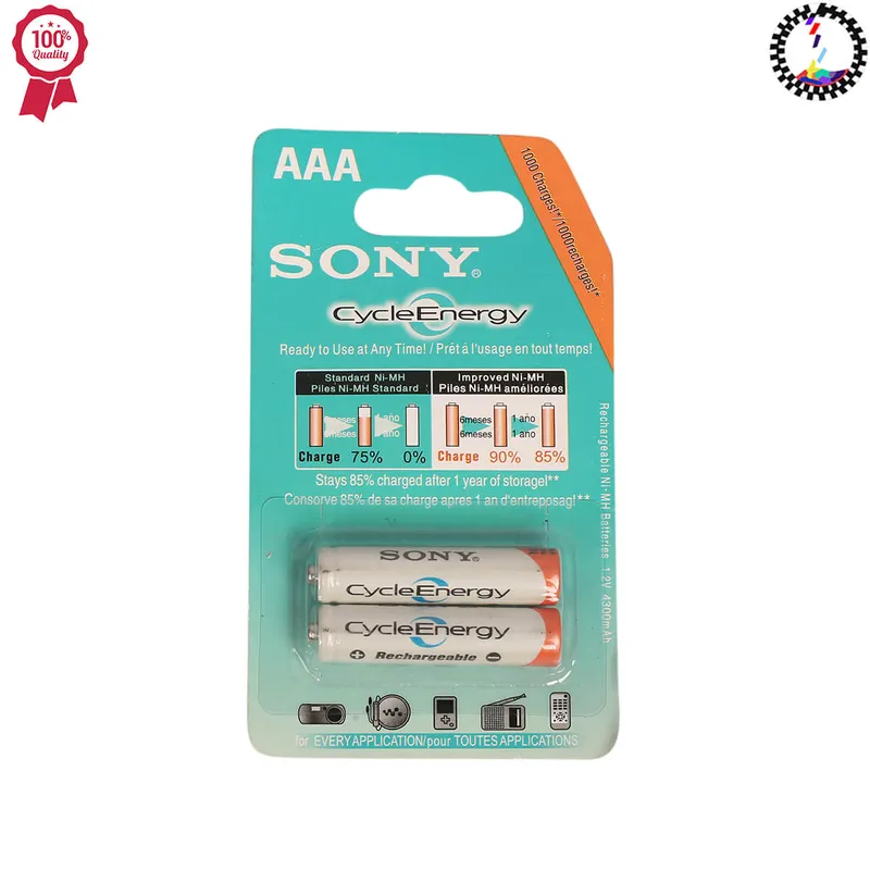Sony Cycle Energy AAA NiMH 1.2V 4300mAh (Tested 1200mAh)