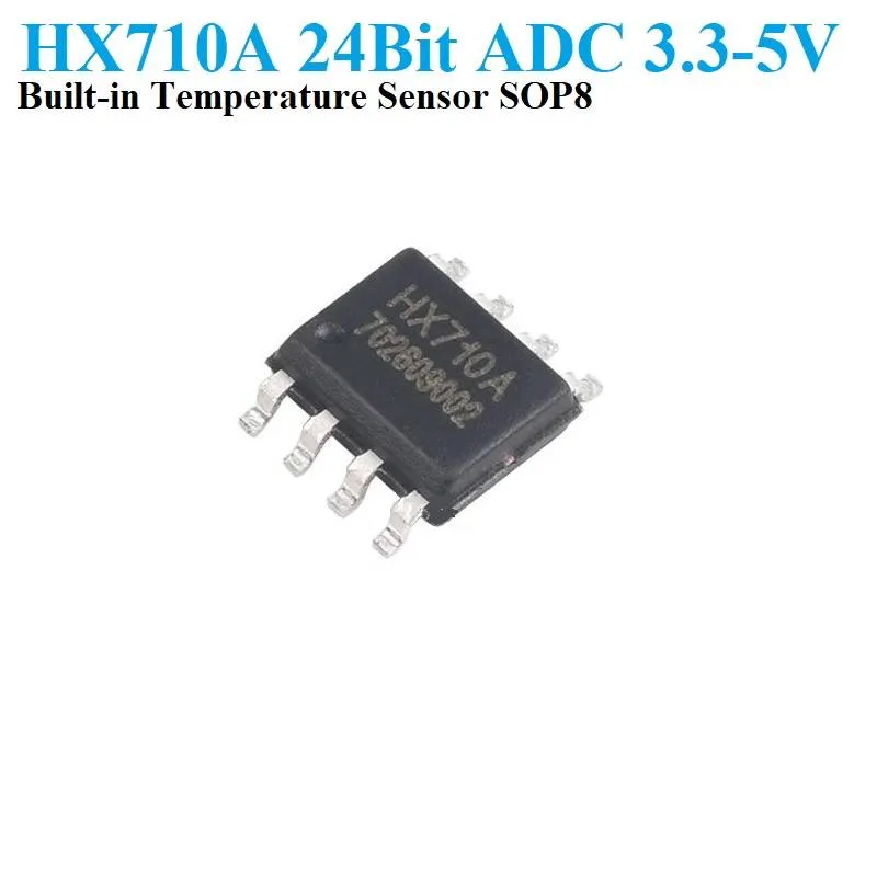 HX710A محوّل تناظري رقمي 24 بت مع مستشعر حرارة بحزمة SOP-8