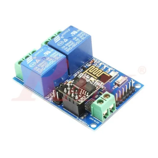 ESP8266 WiFi 2 Relay Module with ESP-01 Included