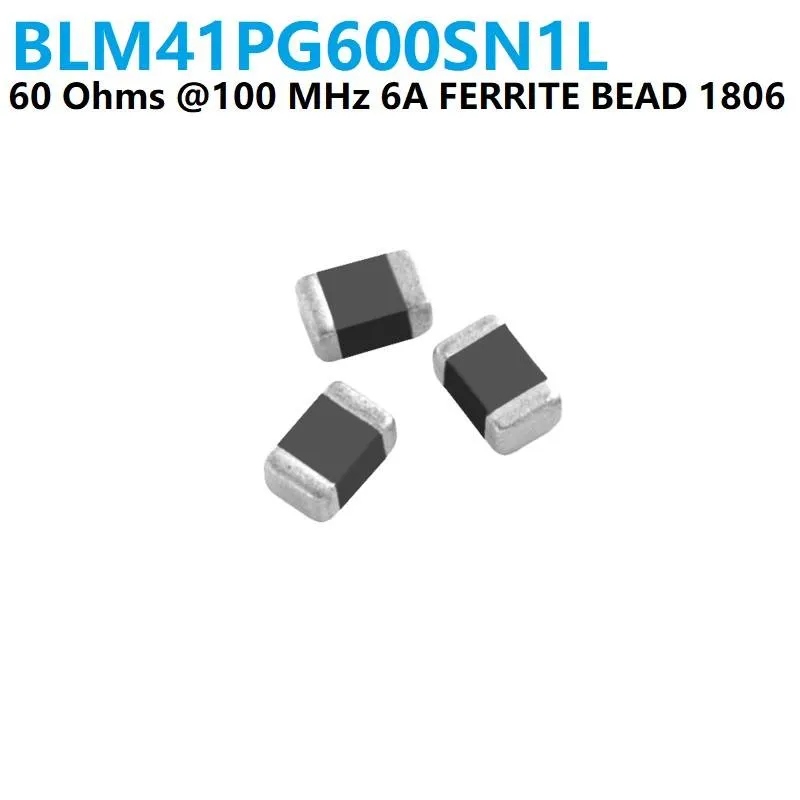 Murata BLM41PG600SN1L EMI Ferrite Bead 1806, 60Ω 6A